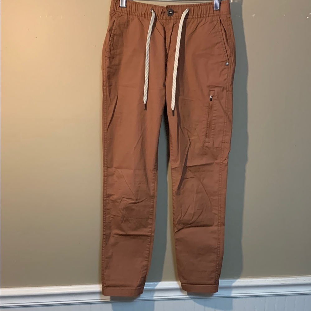 Vuori Women’s Ripstop Mauve Elastic Waist Drawstring Cotton Five-Pocket Pants XS